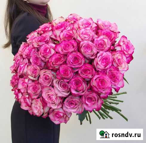 Розы розовые 31 роза 51 роза 101 роза Доставка Сочи - изображение 1