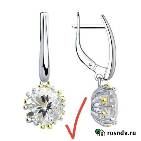 Серебряные серьги Соколов Чита - изображение 1