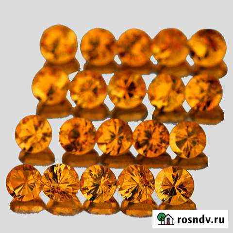 Гранат спессартит натуральный 1,09Ct, 1,7мм 35шт Химки