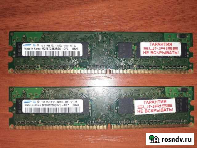 Samsung DDR2 1GB 1Rx8 PC2-6400U-666-12-ZZ Челябинск - изображение 1