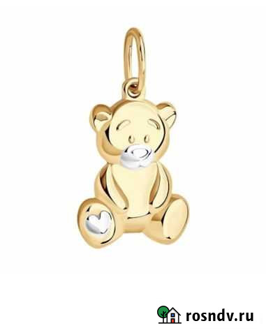 Золотая подвеска Мишка Королев - изображение 1
