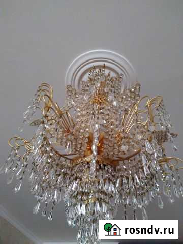 Люстра из хрусталя с позолотой Нальчик - изображение 1