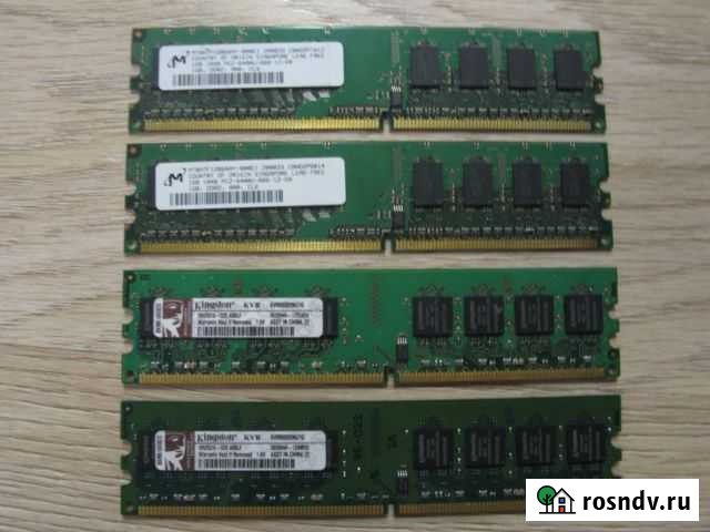 Оперативная память DDR2 - 1 GB (2 планки) Новомичуринск - изображение 1