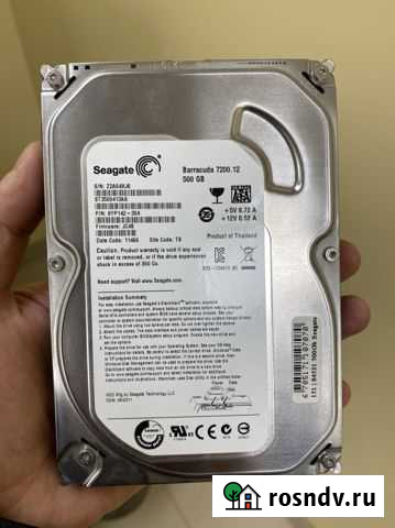 Жесткий диск 500gb Seagate Смоленск - изображение 1
