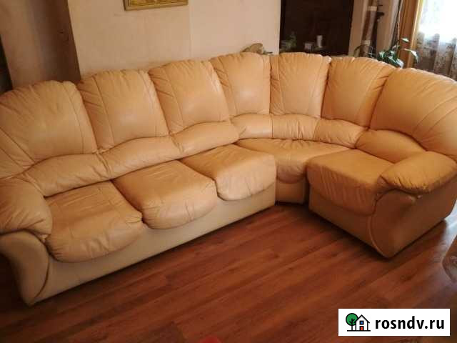 Диван-кровать угловой кожаный Поварово - изображение 1