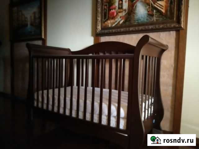 Кроватка Италия массив бука Омск - изображение 1