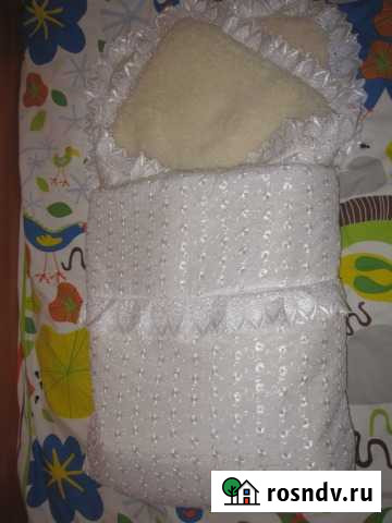 Комплект на выписку новорожденного из овчины Мурманск - изображение 1