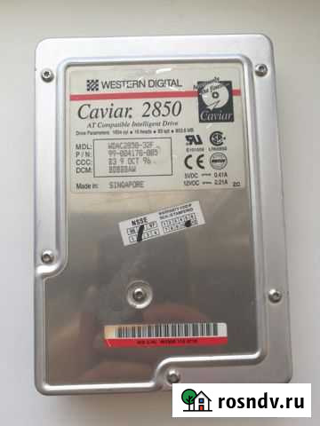 WD Caviar 2850 IDE wdac2850-23f 853,6mb Тольятти - изображение 1