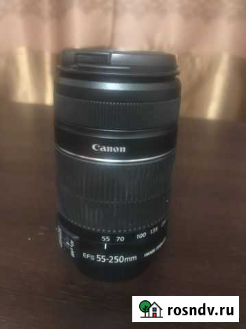 Объектив canon efs 55-250mm 1.1/3.6ft Вышний Волочек - изображение 1
