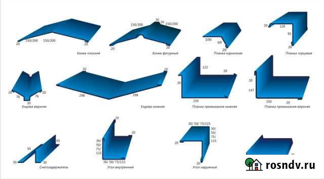 Элементы кровли: ендова, планка, конек. с. Кетово Кетово - изображение 1