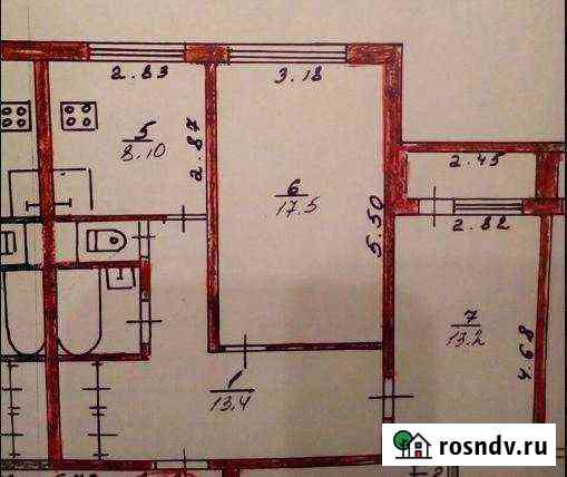 2-комнатная квартира, 54 м², 1/5 эт. на продажу в Новосмолинском Новосмолинский