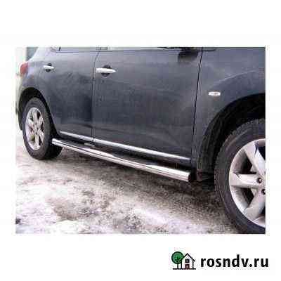 Пороги Nissan Murano Z51 с проступями d76 Риваль Мурманск