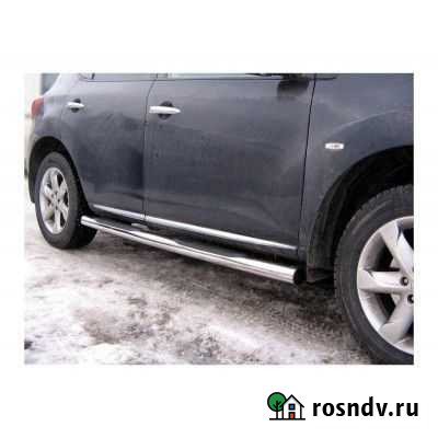 Пороги Nissan Murano Z51 с проступями d76 Риваль Мурманск - изображение 1
