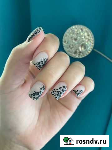 Маникюр гель лак Васильково - изображение 1