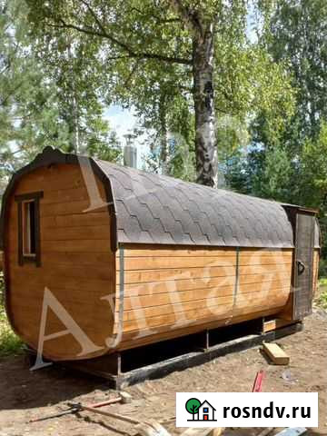 Баня бочка квадро 5 м Шерегеш - изображение 1