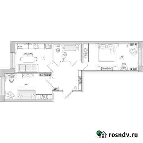 2-комнатная квартира, 52 м², 1/24 эт. на продажу в Санкт-Петербурге Санкт-Петербург