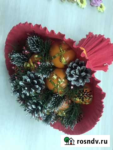 Букет новогодний из мандаринов Тверь - изображение 1