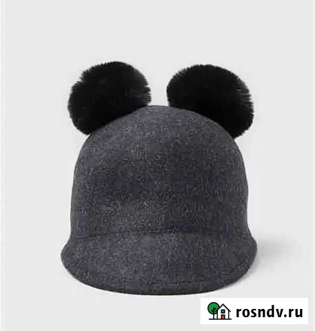 Шапка шляпа с ушками с помпонами Zara (54 см) Москва - изображение 1