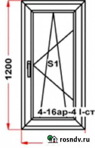 Пластиковое окно 600*1200 Петрозаводск - изображение 1
