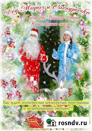 Дед Мороз и Снегурочка Новогодняя сказка на дом Иваново - изображение 1