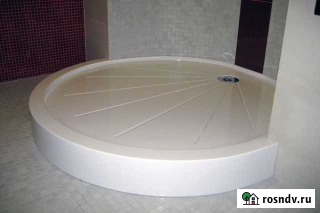 Поддон из камня для стеклянной душевой кабины Томилино - изображение 1