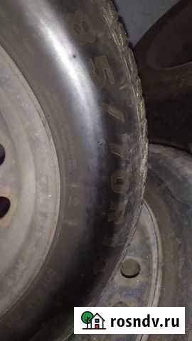 3 колеса с зимней резиной r14 185/70 Светлый - изображение 1