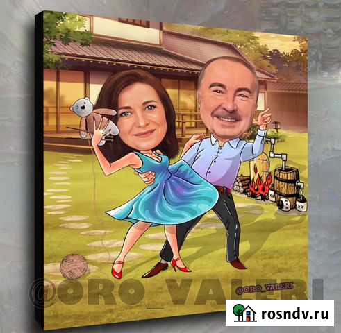 Шарж по фото картина Иркутск - изображение 1