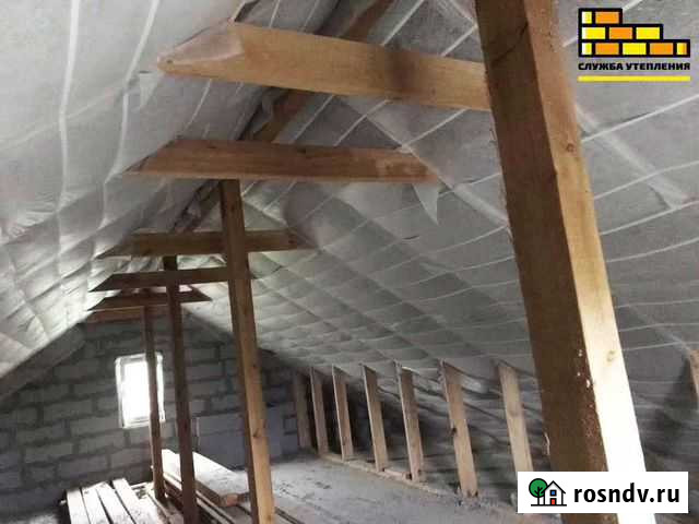 Утеплитель эковата для утепления мансарды (крыши) Урюпинск - изображение 1