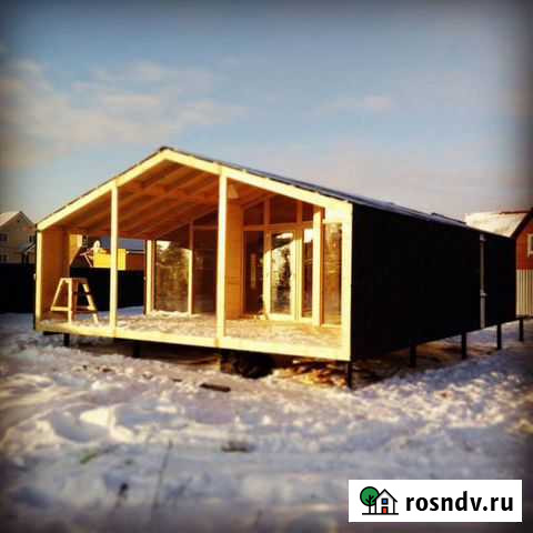 Модульный дом 9х9 м под ключ с панорамными окнами Горно-Алтайск - изображение 1