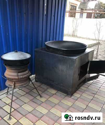 Аренда Казан чугунный с печкой 110 литр и 12 литр Яблоновский - изображение 1