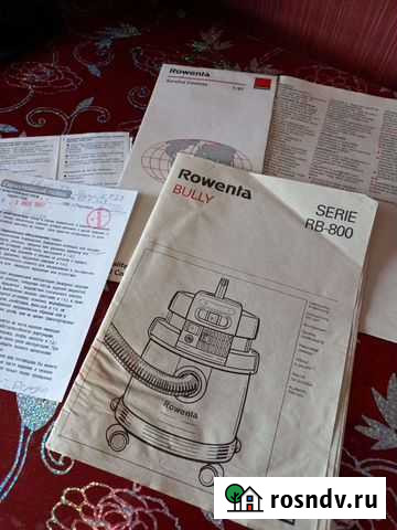 Документы на пылесос Rowenta bully 6в1 Томск - изображение 1