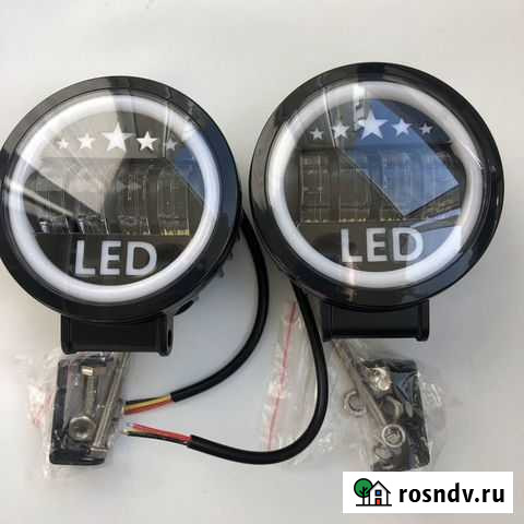 Светодиодные фары LED с дхо 9-32V Москва - изображение 1