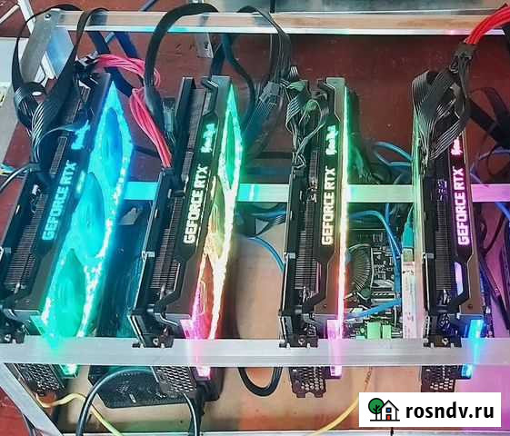 Майнинг ферма 320mh 4xRTX 3080lhr Хабаровск - изображение 1