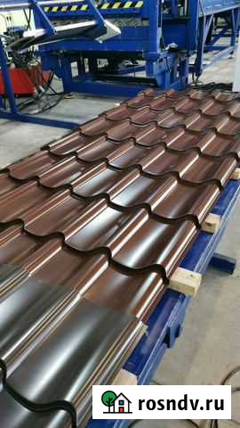 Металлочерепица Монтеррей Люкс шоколад,зеленый мох Аргаяш - изображение 1