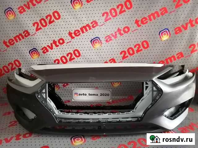 Бампер передний в цвет Hyundai Solaris 2, 2017 Старые Атаги - изображение 1