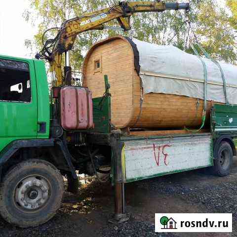 Баня бочка квадро под ключ, готовая баня Королев