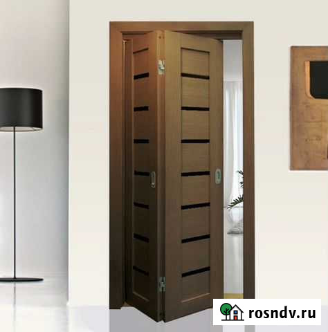 Дверь межкомнатная Рейн-1 книжка дуб шоколадный Ханты-Мансийск - изображение 1