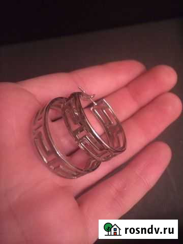 Серьги белый металл Москва - изображение 1