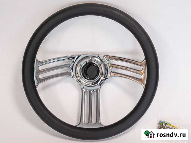 Руль кожа хром W-power новый Таганрог - изображение 1