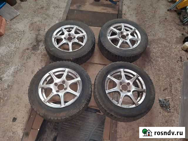 Зимние колеса R14. 4 100 Краснодар - изображение 1