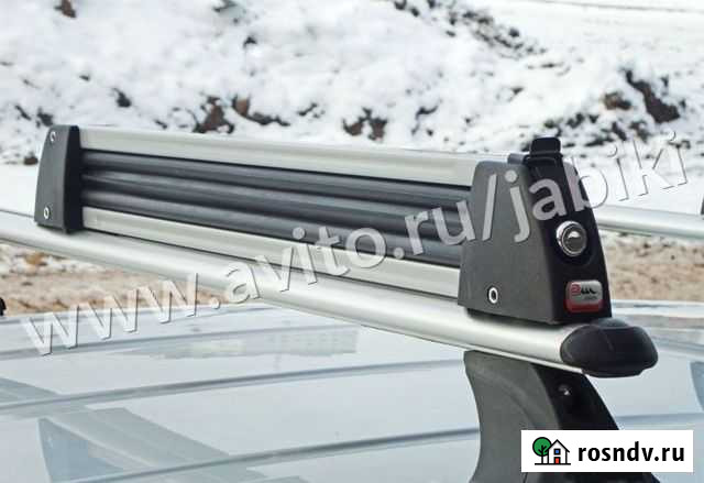 Багажник для лыж и бордов серебристый Краснодар - изображение 1