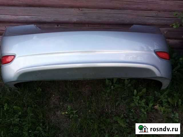 Задний бампер на хендай солярис серебристый Павловский Посад - изображение 1