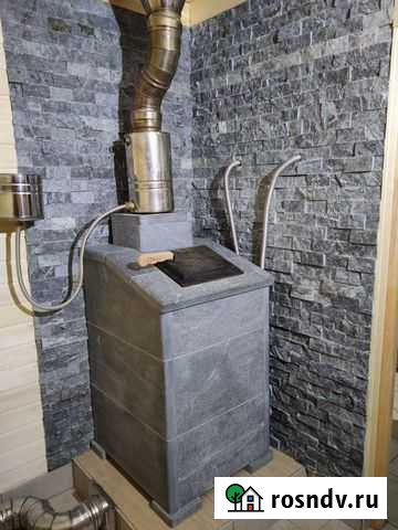 Облицовка из талькохлорита на печь Гефест зк 25/30 Петрозаводск - изображение 1