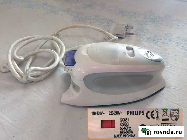 Небольшой утюг Philips б/у Одинцово - изображение 1