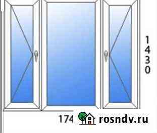 Пластиковое окно 1430х1740 под заказ Сургут