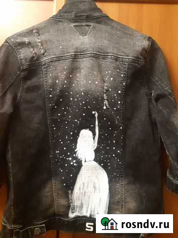 Джинсовая куртка с рисунком Нижний Тагил - изображение 1