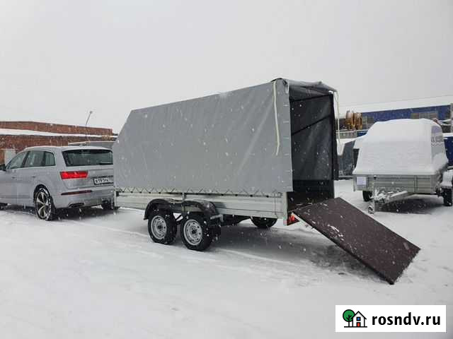 Прицеп легковой двухосный Rinal 3.5*1.5 c трапом Уфа - изображение 1
