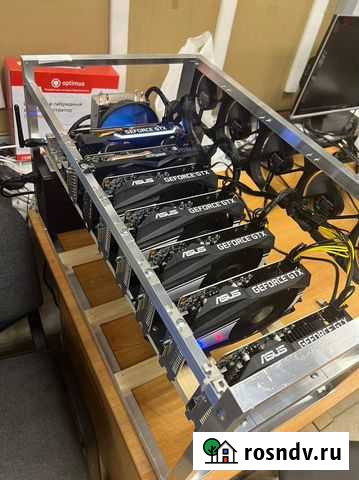 Ферма/N65/7 карт GTX1660/PRO BTC/1050W/171Мгх Иваново - изображение 1