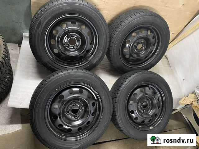Колеса r15 4/100 185/65 Данлоп Кия Рио Солярис Пенза - изображение 1