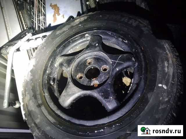 Зимние шины r14 175 65 шипы на литых дисках 4х100 Обнинск - изображение 1